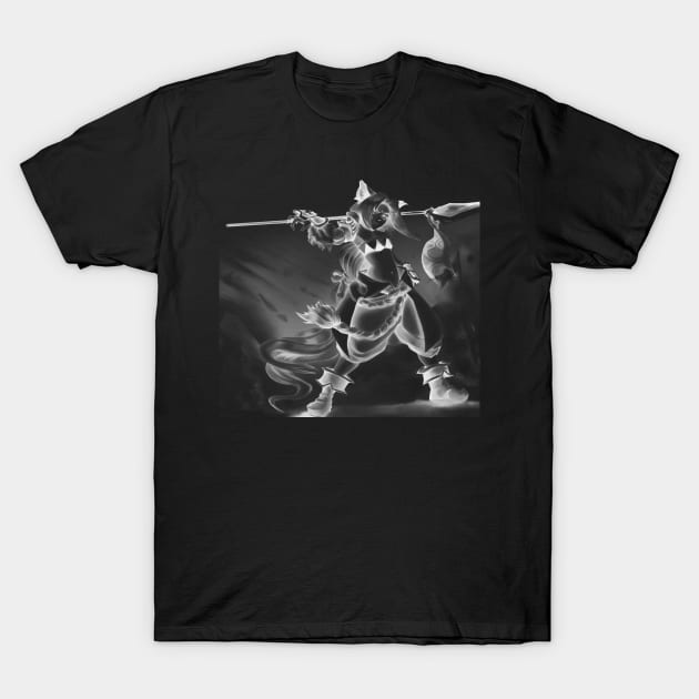 Fox Girl White T-Shirt by buffalotrident